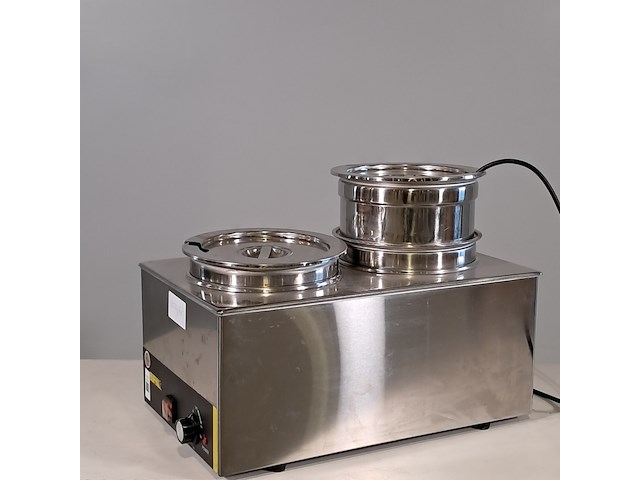 Bain marie met 2 ronde potten, buffalo, s077-e-03 - afbeelding 1 van  11