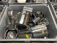 Bak met rvs pannen en divers (4x) - afbeelding 5 van  5