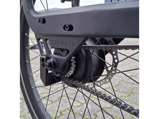 Bakfiets, tenways, cargo one, zwart, 2025 - afbeelding 16 van  25