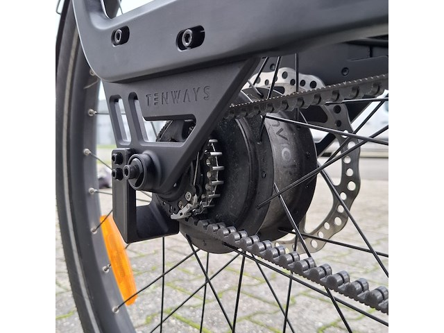Bakfiets tenways, cargo one, zwart, 2025 - afbeelding 17 van  26