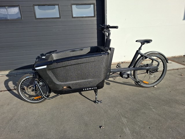 Bakfiets tenways cargo one, zwart - afbeelding 1 van  11