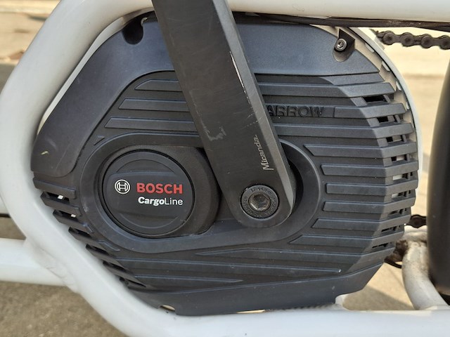 Bakfiets, urban arrow flatbed, wit - afbeelding 7 van  16