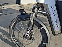 Bakfiets, urban arrow flatbed, wit - afbeelding 10 van  16