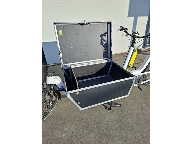 Bakfiets, urban arrow, flatbed, wit - afbeelding 6 van  14