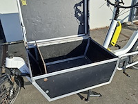 Bakfiets, urban arrow, flatbed, wit - afbeelding 6 van  14