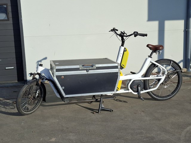 Bakfiets, urban arrow, flatbed, wit - afbeelding 1 van  14