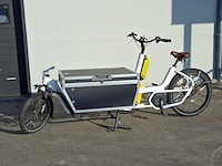 Bakfiets, urban arrow, flatbed, wit