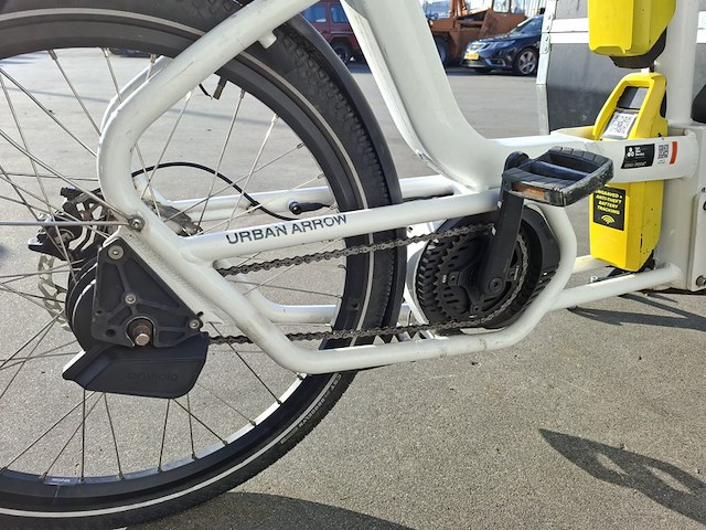 Bakfiets, urban arrow, flatbed, wit - afbeelding 8 van  14