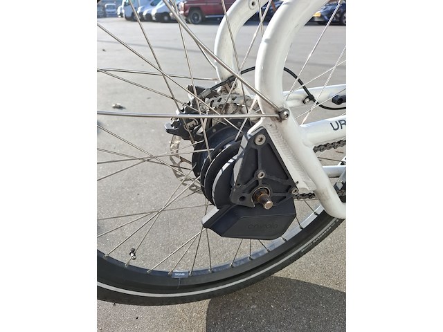 Bakfiets, urban arrow, flatbed, wit - afbeelding 9 van  14