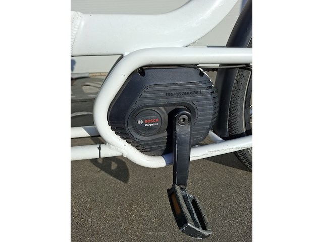 Bakfiets, urban arrow, flatbed, wit - afbeelding 11 van  14