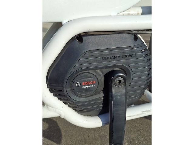 Bakfiets, urban arrow, flatbed, wit - afbeelding 12 van  14