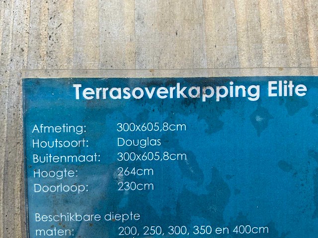 Bakker elite - terrasoverkapping 300x605,8 cm - afbeelding 9 van  17