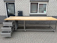 Bakkerstafel - 360x90 - rvs werktafel - afbeelding 3 van  6