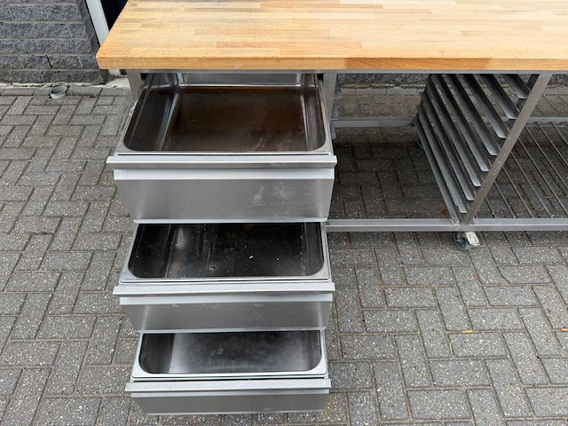 Bakkerstafel - 360x90 - rvs werktafel - afbeelding 4 van  6