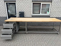 Bakkerstafel - 360x90 - rvs werktafel - afbeelding 3 van  6