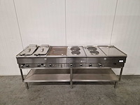 Baklijn - mareno - dubbele friteuse - bakplaat - 4 pits fornuis - 400v