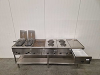 Baklijn - mareno - dubbele friteuse - bakplaat - 4 pits fornuis - 400v - afbeelding 2 van  3