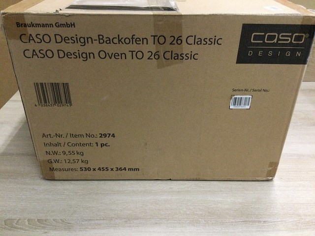 Bakoven, caso, to26 classic, zwart - afbeelding 2 van  3