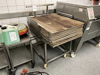 Bakplaten met rvs trolley - afbeelding 1 van  2