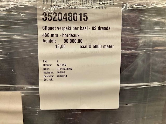 Balen clipnetten a 5000 stuks per baal (129x) - afbeelding 7 van  9