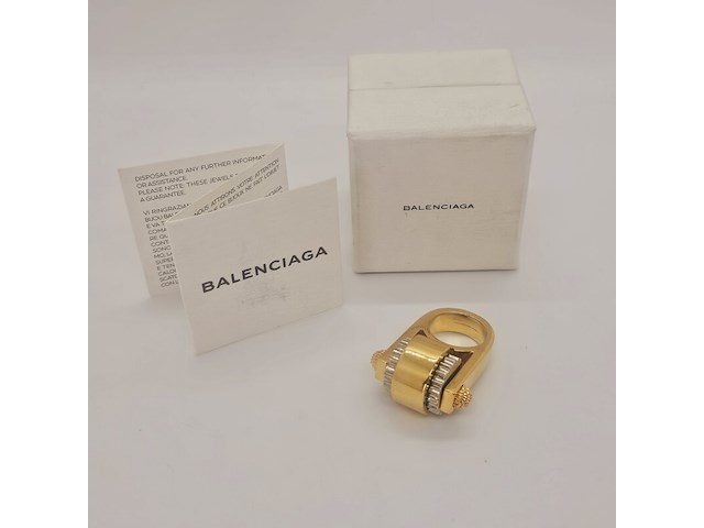 Balenciaga goldplated ring inclusief doos - afbeelding 1 van  6