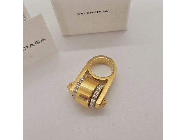 Balenciaga goldplated ring inclusief doos - afbeelding 2 van  6