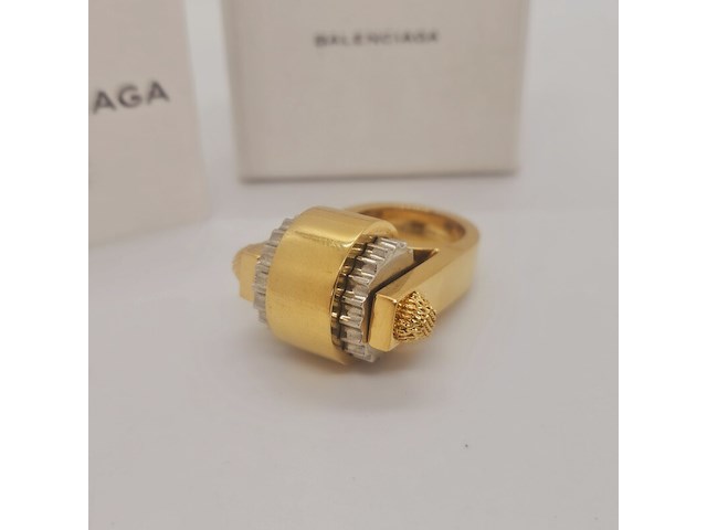 Balenciaga goldplated ring inclusief doos - afbeelding 3 van  6