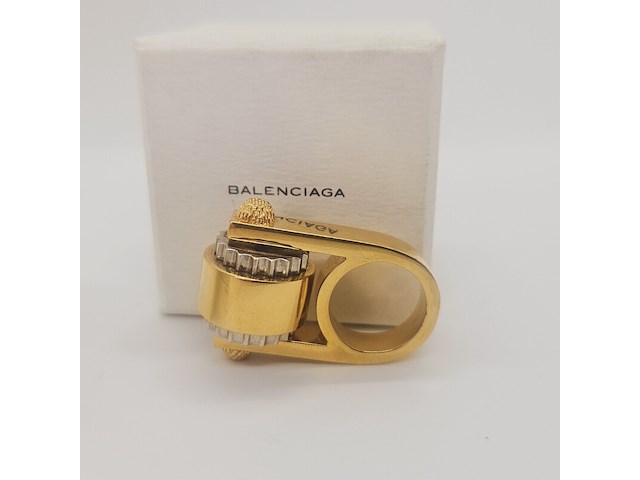 Balenciaga goldplated ring inclusief doos - afbeelding 4 van  6