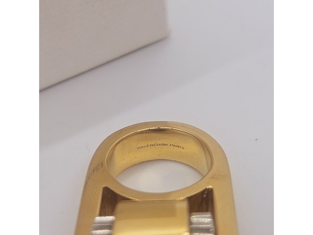 Balenciaga goldplated ring inclusief doos - afbeelding 5 van  6