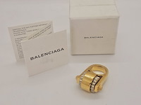 Balenciaga goldplated ring inclusief doos