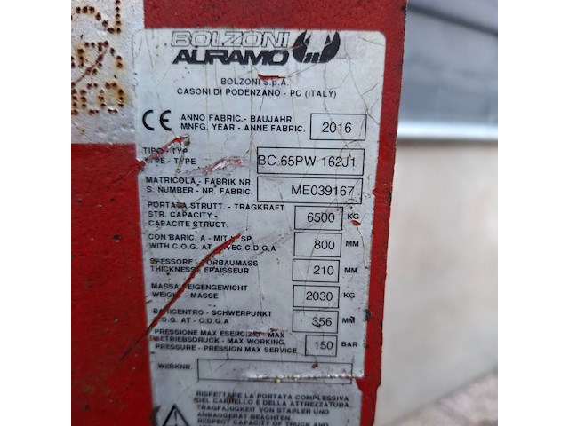 Balenklem bolzoni auramo, bc-65pw 162j1, bouwjaar 2016 - afbeelding 4 van  9