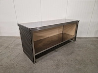 Balie - rvs - rhombus ombouw - 206 cm