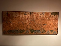 Balinees wandtapijt : “de rotatie van de giri-berg”