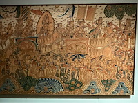 Balinees wandtapijt : “de rotatie van de giri-berg” - afbeelding 3 van  4