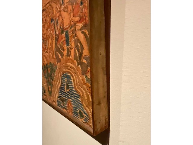 Balinees wandtapijt : “de rotatie van de giri-berg” - afbeelding 4 van  4