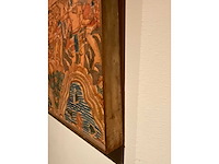 Balinees wandtapijt : “de rotatie van de giri-berg” - afbeelding 4 van  4