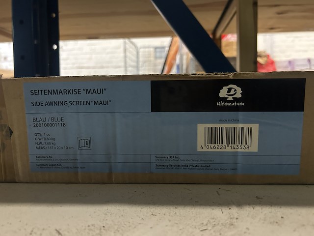 Balkonscherm 300x180 ultranatura, maul, blauw - afbeelding 1 van  4