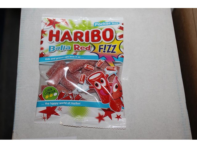 Balla red fizz haribo in 7 overdozen met 28 zakjes a 70 g. tht 3-2026. - afbeelding 1 van  2