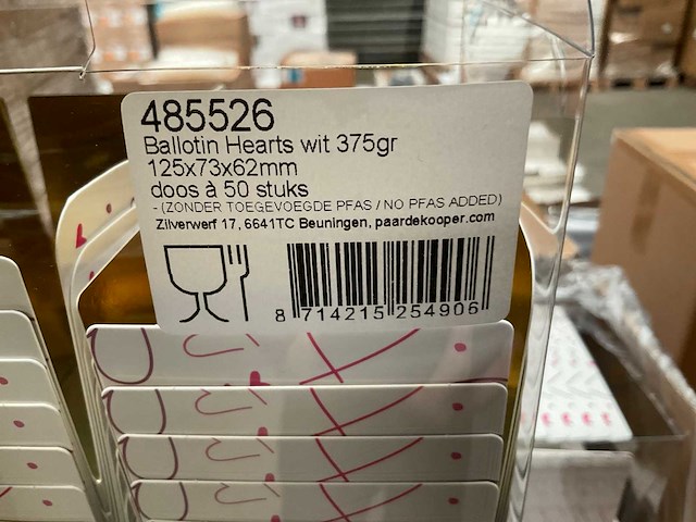 Ballotin hearts wit (1600x) - afbeelding 1 van  1