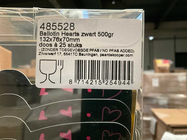 Ballotin hearts zwart (3000x) - afbeelding 2 van  3