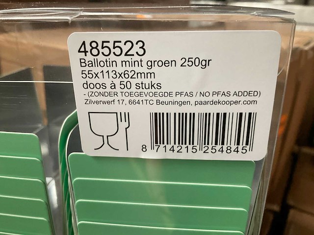 Ballotin mintgroen (4000x) - afbeelding 2 van  2