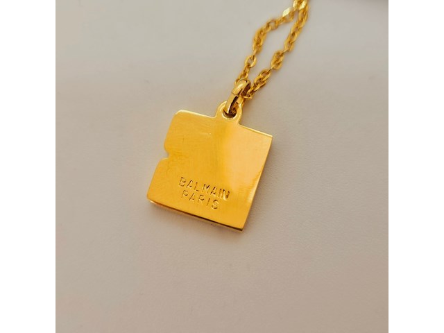 Balmain goldplated collier met pendant - afbeelding 4 van  6