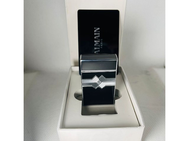 Balmain paris aansteker - limited edition black & silver - afbeelding 3 van  8