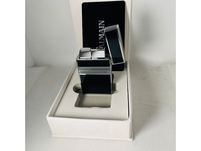 Balmain paris aansteker - limited edition black & silver - afbeelding 6 van  8