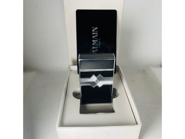Balmain paris aansteker - limited edition black & silver - afbeelding 5 van  8
