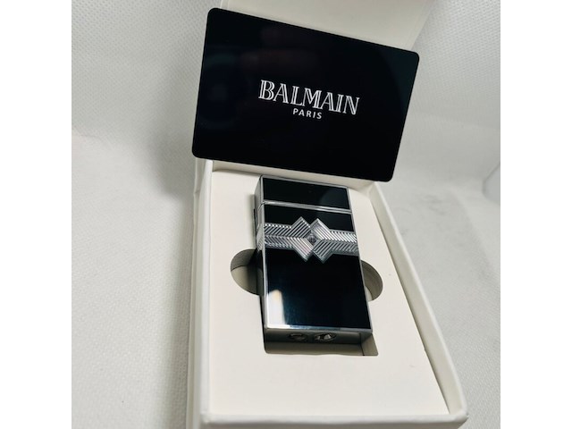Balmain paris aansteker - limited edition black & silver - afbeelding 6 van  8