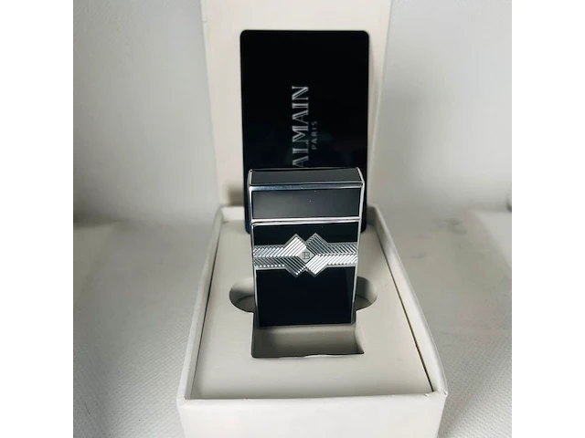Balmain paris aansteker - limited edition black & silver - afbeelding 4 van  8