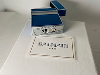 Balmain paris aansteker - limited edition blue & silver - afbeelding 5 van  6