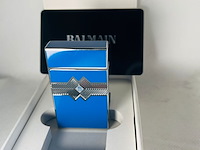 Balmain paris aansteker - limited edition blue & silver - afbeelding 2 van  6