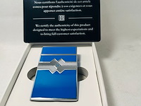 Balmain paris aansteker - limited edition blue & silver - afbeelding 3 van  6